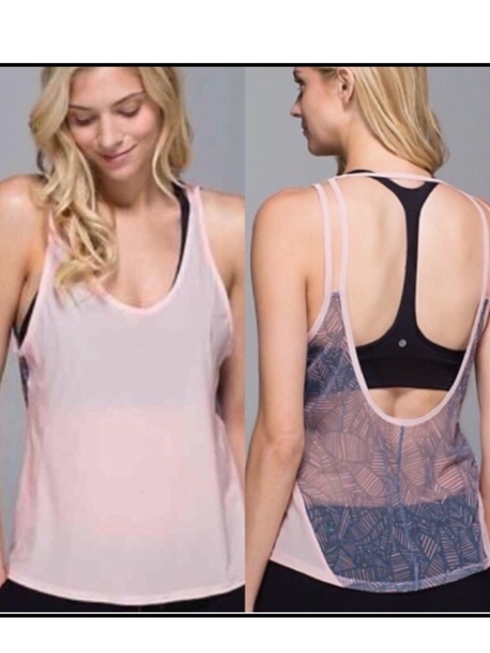 lululemon athletica Light Pink Sheer Racerback Tank